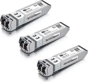 10G Single Mode SFP+ LC Module, 10GBase-LR Fiber Transceiver for Cisco SFP-10G-LR, Meraki MA-SFP-10GB-LR, Ubiquiti UniFi, Mikrotik, Netgear, Fortinet, D-Link and More (SMF,1310nm,10km,DDM) 3 pacl 10G Single Mode SFP+ LC Module, 10GBase-LR Fiber Transceiver for Cisco SFP-10G-LR, Meraki MA-SFP-10GB-LR, Ubiquiti UniFi, Mikrotik, Netgear, Fortinet, D-Link and More (SMF,1310nm,10km,DDM) 3 pacl