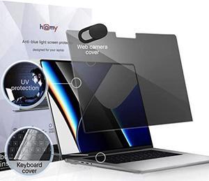 Homy Magnetic Privacy Screen Protector for New MacBook Pro 13 inch Film M2 2022-2023 A2338. Bonus: Ultra-Thin Keyboard Cover, Web Camera Lens Cover. Easy On-Off Security Filter with Storage Folder
