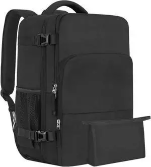 ASKSKY Expandable Travel Backpack - Carry On Approved Laptop Backpack With USB Port, Wet Pocket, Luggage Strap