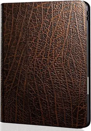 Gexmil Genuine Leather Case for iPad Pro 11 Inch 4/3/2/1st Gen 2022/2021/2020/2018,Smart Folio with Pencil Holder,Protective Shockproof Real Leather Cover,Auto Sleep/Wake,Buffalo Pattern