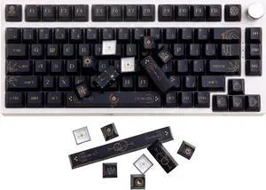 GK GAMAKAY 150 Keys Constellation Keycaps Set, Original Cherry Profile Five-Sided Thermal Sublimation PBT Keycap for 61/87/98/104/108/Alice Layout Mechanical Gaming Keyboard (Constellation Theme)