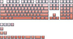 Glacier Skyloong GK7 PBT Translucent Keycaps Compatible with 60%/65%/75%/80%/96%/100% Keyboard Layout (Blusher)