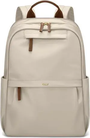 GOLF SUPAGS Laptop Backpack for Women Work Travel Backpacks Computer Bag Casual Daypack Fits 14 Inch Notebook (Apricot)