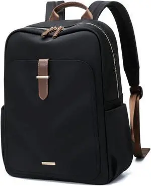 GOLF SUPAGS Laptop Backpack Purse for Women Fits 16 Inch Notebook Casual Daypack Work Travel College Bookbag Fashion Computer Bag (Black, 16 Inch)