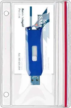 StoreSMART® - Flash Drive Zipper Case for 3-Ring Binders - 20-Pack - Vinyl Plastic - R1831-FLASH20 - Made in USA