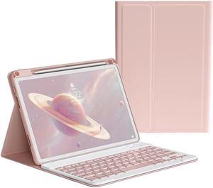 KMXDD Keyboard Case Compatible with iPad 10th Generation 2022 10.9 inch Case with Keyboard Case with Keyboard Removable Bluetooth Wireless Keyboard Folio Case,Pink