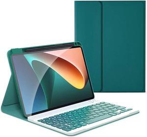 KMXDD Keyboard Case Compatible with iPad 9th/8th/7th Generation 10.2 inch 2021/2020/2019, iPad Air 10.5 inch 3rd Gen/iPad Pro 10.5-inch Case with Color Keyboard,Dark Green
