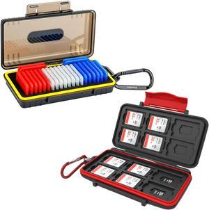 Water-Resistant Memory Card Holder + New Memory Card Case: Camera Memory Card Holder Memory Card Case