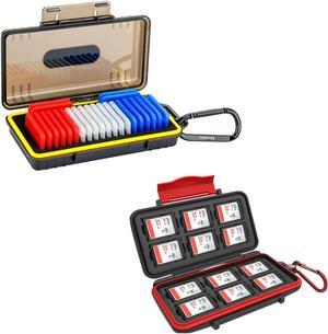 12 Slots Memory Card Holder + New Memory Card Case: Camera Memory Card Holder Memory Card Case