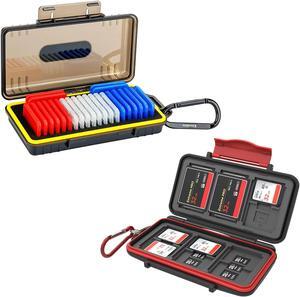36 Slots Memory Card Holder + New Memory Card Case: Camera Memory Card Holder Memory Card Case