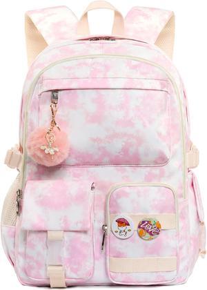 Hidds Laptop Backpacks 16 In School Bag College Backpack Anti Theft Travel Daypack Bags Bookbags for Teens Girls Women (Pink-1)