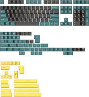 KPREPUBLIC Ghost Judges MARRS Green Cherry PBT Doubleshot keycap for mx Keyboard 60 65 87 104 xd64 bm60 bm65 XD68 XD60 Black Green