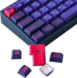 Hyekit PBT Keycaps 158 Keys Laser Keycaps Cherry Profile Dye-Sublimation Custom Keycaps with 6.25U 7U Spacebar for Cherry Gateron MX Switches Mechanical Keyboard US/UK Layouts
