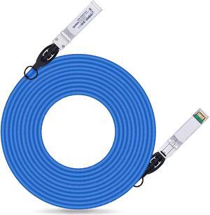 Colored 10G SFP+ Twinax Cable, Direct Attach Copper(DAC) Passive Cable, 7m (22.97ft) in Blue, for Cisco SFP-H10GB-CU7M, Meraki, Ubiquit, Mikrotik, Intel, Fortinet, Netgear and More