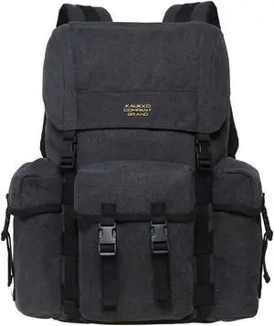 KAUKKO Men's Women's Backpack Hiking Backpack Travel Bag Laptop Backpack Outdoor Sports Leisure Daypacks, BLACK (K1017)