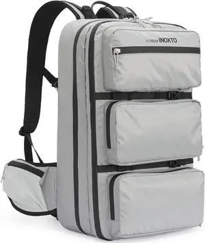 IX INOXTO Travel Laptop Backpack,15.6 Inch Business Flight Approved Carry on Backpack,Large Anti Theft Backpack College Computer Bag for Men Women,Grey