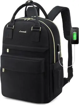 LOVEVOOK Laptop Backpack for Women 15.6 Inch Laptop Bag with USB Port, Fashion Waterproof Backpacks Teacher Nurse Stylish Travel Bags Vintage Daypacks Bookbag for College School Work