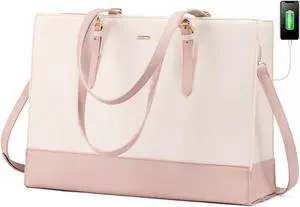 LOVEVOOK Laptop Bag for Women, Fashion Computer Tote Bag 15.6 Inch Large Handbag, Shoulder Bag Purse for Business Work