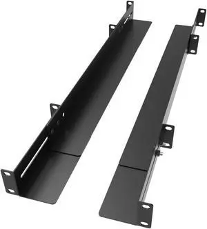 JINGCHENGMEI 1U 19inch Server Rack Rails -15-24 inch Adjustable Depth for Universal 4 Post or 2 Post Rack Mount Rails for Network Equipment, Server, UPS Mounting Rail Kit (1URR15-24IN)