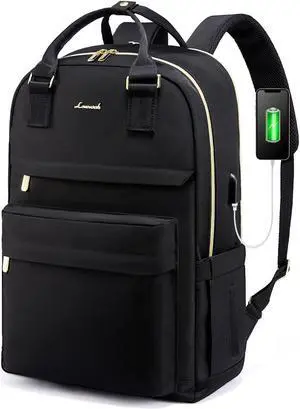 LOVEVOOK Laptop Backpack for Women, 17.3 Inch Laptop Bag with USB Port Fashion Waterproof Backpacks Teacher Nurse Stylish Travel Bags Vintage Daypacks Bookbag for College School Work
