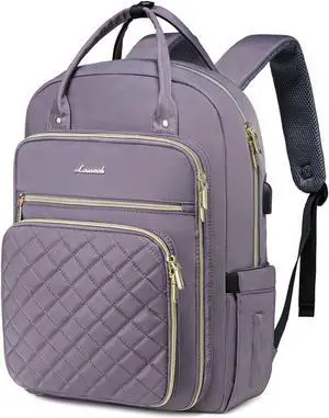 LOVEVOOK Laptop Backpack for Women, Water Resistant Travel Work Backpacks Purse Stylish College Bookbag Business Teacher Nurse Computer Bag with USB Charging Port, Fits 15.6" Laptop