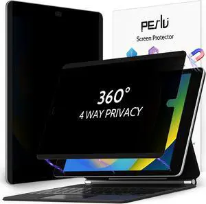 Peslv 4-Way Magnetic Privacy Screen Protector for iPad 9th 8th 7th 10.2 Inch & iPad Air 3th & iPad Pro 10.5", Removable 360 Spy Black Security Filter