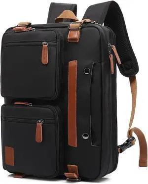 PS Le Periple 3 in 1 Computer Bag for Men, 17.3 Inch Laptop Backpack for Men, Work Bag for Men, Work Briefcase, Laptop Bag,Black