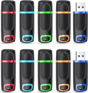 RAOYI 10 Pack 16GB Flash Drive, USB 3.0 High Speed Memory Stick Thumb Drive Jump Drive Zip Drive for Data Storage and Backup (Multicolor)