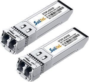 10GBase-SR SFP+ Transceiver, Gigabit Multimode SFP LC Duplex Transceiver,10G 850nm MMF, up to 300 Meters,Compatible with Cisco, Ubiquiti , Mikrotik,Netgear, Fortinet,D-Link,Linksys and More (2 Pack)