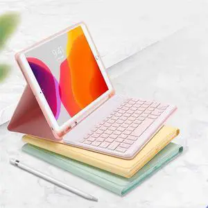 iPad 10th Generation 2022 Keyboard Case Cute Color Keyboard Detachable Bluetooth Keyboard Cover with Pencil Holder for iPad 10 10.9 inch (Yellow)