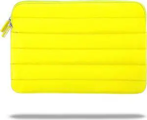 ANECDOTE Laptop Case 15-16 Inch  A Perfect Laptop Sleeve - Compatible with MacBook Air/Pro 15 inch M3 M2 M1 Chip Pro Max 2023-2021  Fits Well, Made of 100% Nylon with Aesthetic Design (Neon Yellow)