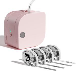 Phomemo Label Maker Machine - Label Maker Machine with Tape P12, Small Label Printer Compatible with Multiple Color Label Tapes, Mini Bluetooth Label Printer Compatible with iOS Andriod, with 4 Tapes