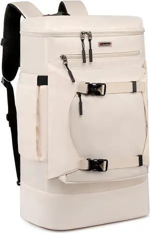 Asenlin Travel Backpack for Women Men40L Extra Large Hiking Backpack18 Inch Carry on Backpack Water Resistant for Casual Daypack Gym Backpack-Beige