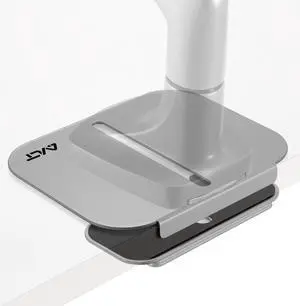 AVLT Adjustable Reinforcement Plate Bracket Mount for Fragile Tabletop - Supports Monitor Stand with C Clamp Or Grommet Installation - Gray