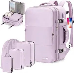 BAGODI Carry-On Backpack, 42L Airline Approved Gym Backpack for Men & Women, Waterproof, Business & Laptop Daypack, Casual Hiking Pack