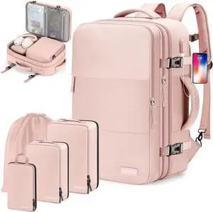 BAGODI Carry On Backpack, 42L Flight Approved Travel Backpack for Men Women,Airline Approved Gym Backpack Waterproof Business Laptop Daypack Laptop Backpack,Casual Daypack for Business Weekend Hiking