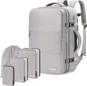 BAGODI Carry-On Backpack - 42L Airline Approved Travel Backpack for Men & Women - Waterproof Business & Gym Laptop Daypack - Casual Daypack for Business & Weekend Hiking