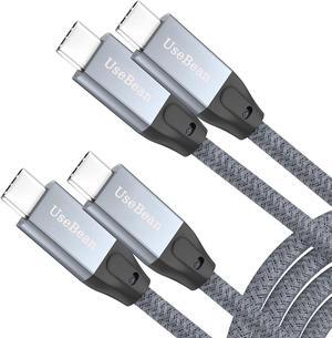 UseBean USB C to USB C Cable 100W 15FT 2Pack, USB C 3.2 Gen 2X2 20Gbps Data Cable 4K Video, Type-C PD Fast Charging Cord, for MacBook Pro, iPad Mini 6/ Pro, Galaxy S24+/S24 Ultra/S23, Switch