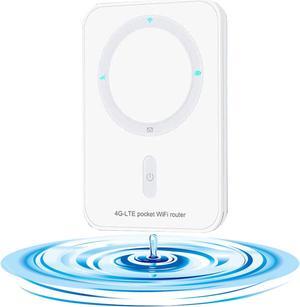 WDINLY Portable WiFi Hotspot Device for Travel, Unlocked Mobile WiFi Hotspot Router with SIM Card Slot, Supports B2/B4/B5/B12/B17 Networks, Includes 2GB Data for 30 Days, Compatible with AT&T T-Mobile