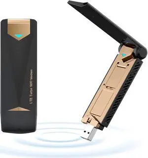 WDINLY 4G LTE USB Modem Dongle Router with WiFi Hotspot, High Speed Modem Wireless Internet WiFi Hotspot Router Unlocked Portable Support 4G FDD: B2/ B4/ B5/ B12/ B17 for PC, Desktop, Laptop, Tablet