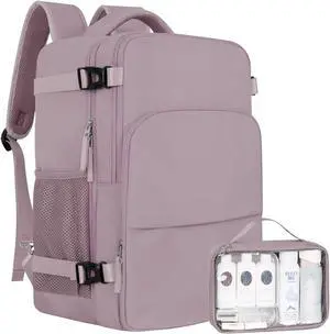 Sinaliy Travel laptop Backpack for Women, Personal Item Size Flight Approved, 16 Inch Laptop Bag with Multi-Pockets, College Computer Bag, Waterproof Carry On Backpack Casual Daypack Backpack