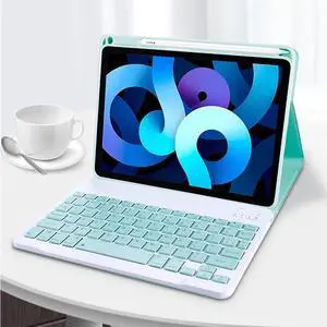 Keyboard Case for iPad Mini 6th Generation Magnetic Detachable Bluetooth Keyboard Cover with Pencil Charging Holder for iPad Mini 6 2021 (Mint Green)