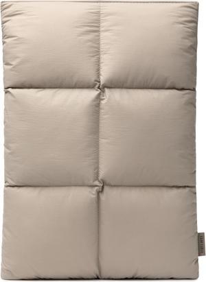 Comfyable Puffy Laptop Sleeve 13 Inch 14 Inch, Quilted Puffer Laptop Carrying Case, Pillow Case Compatible with MacBook Air M4 2025 M3 M2 M1, MacBook Pro M4 Pro/Max, Taupe