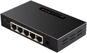 SMTAV 5 Port PoE Switch (4 POE Ports +1 Uplink), 802.3af/at PoE 1000Mbps, 60W Built-in Power Unmanaged Metal Plug and Play
