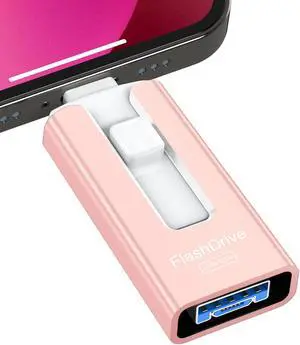 Sunany Flash Drive 512GB Thumb Drive USB Memory Stick High Speed External Storage USB Stick Photo Stick for Phone, Pad, Android, PC and More Devices (Pink)