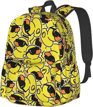 sunwarshile Duck Pattern Backpack Book Bags Lightweight Casual Laptop Backpacks Travel Daypack For Man Woman