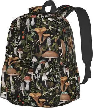 sunwarshile Mushroom Backpack Book Bags Lightweight Casual Laptop Backpacks Travel Daypack For Man Woman