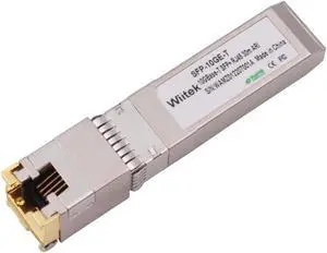 Wiitek 10G SFP+ to RJ45 Copper Modules, 1.25G/2.5G/5G/10GBase-T Ethernet Copper to SFP+ Transceiver Compatible for Arista SFP-10GE-T(Cat 6a/7 or Better, 30-Meter)