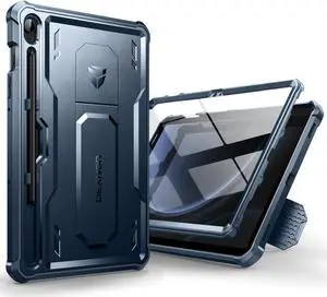 Dexnor Case for Samsung Galaxy Tab S10 FE/S9 FE 10.9 Inch(2025/2023), [Built in Screen Protector & Kickstand] with Pen Holder Heavy Duty Shockproof Full Body Cover for S9 FE 5G Tablet Case - Blue