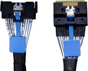 DiliVing MCIO x8 to SlimSAS x8,SFF-TA-1016 74Pin to SFF-8654 74Pin,PCIe Gen5 Mini Cooledge IO,Double Straight Cable 100CM (CBL-MCIO-1270S4T2)